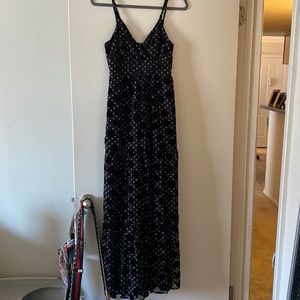 Anthropologie holiday jumpsuit.